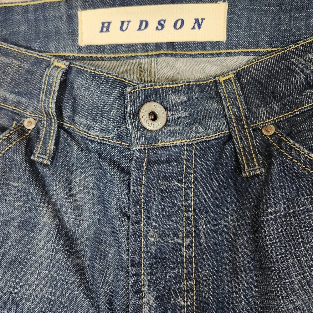 Hudson Jeans Men's‎ Straight Leg Dark Wash Denim Pants Size 34 Made in USA
